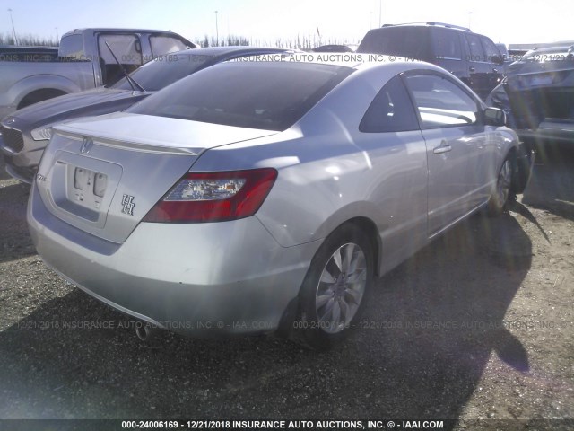 2HGFG12939H504186 - 2009 HONDA CIVIC EXL SILVER photo 4