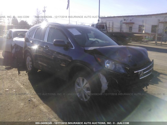 2HKRM4H7XEH690712 - 2014 HONDA CR-V EXL 蓝色 照片 1