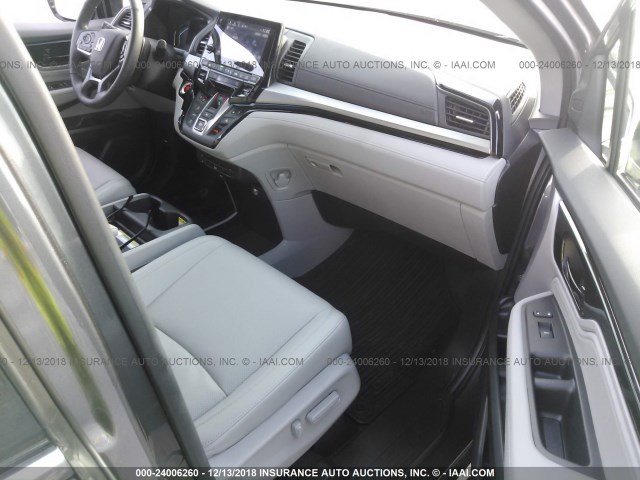 5FNRL6H98KB017587 - 2019 HONDA ODYSSEY ELITE GRAY photo 5