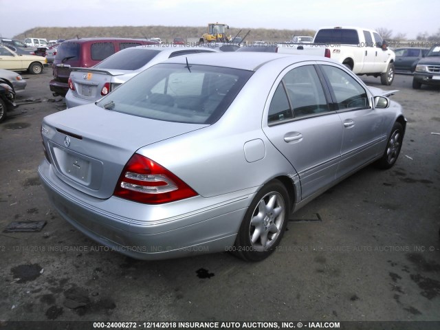 WDBRF61J12E005843 - 2002 MERCEDES-BENZ C 240 SILVER photo 4