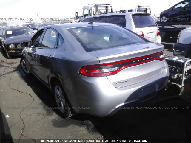 1C3CDFBB0GD661358 - 2016 DODGE DART SXT SILVER photo 3