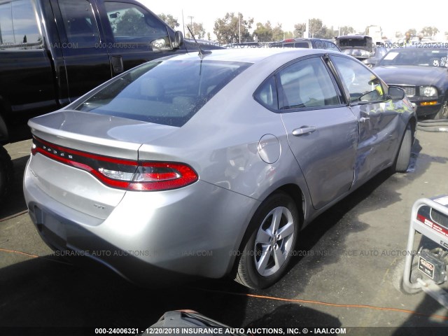 1C3CDFBB0GD661358 - 2016 DODGE DART SXT SILVER photo 4