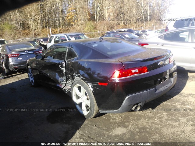 2G1FE1E38E9141411 - 2014 CHEVROLET CAMARO LS BLACK photo 3