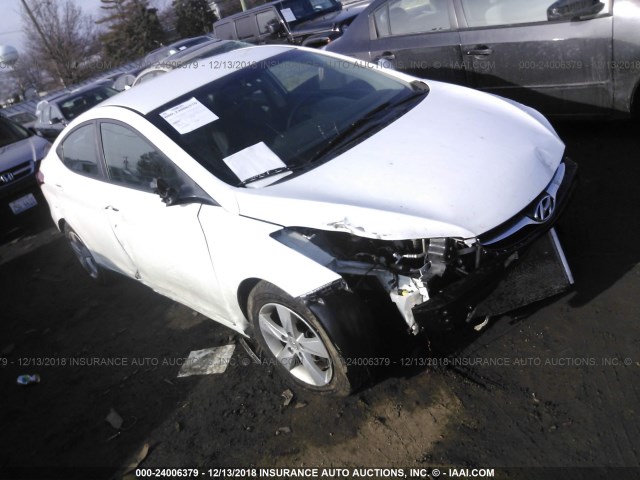 5NPDH4AEXDH411300 - 2013 HYUNDAI ELANTRA GLS/LIMITED WHITE photo 1