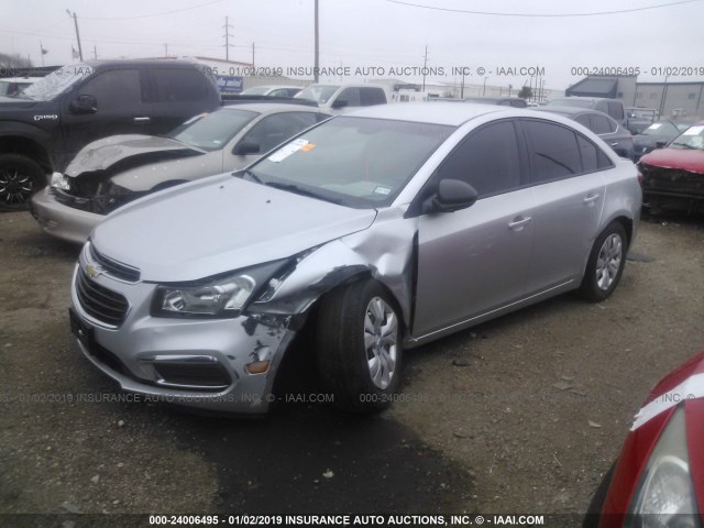 1G1PC5SH0G7153753 - 2016 CHEVROLET CRUZE LIMITED LS SILVER photo 2