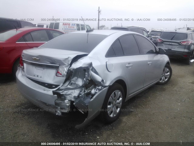 1G1PC5SH0G7153753 - 2016 CHEVROLET CRUZE LIMITED LS SILVER photo 4