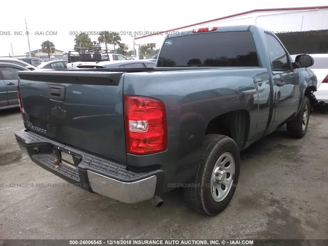 1GCNCPEX8CZ102948 - 2012 CHEVROLET SILVERADO C1500 BLUE photo 4