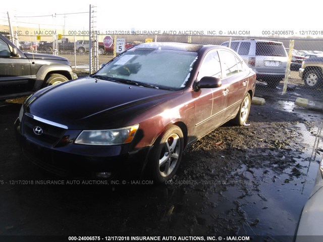 5NPEU46F96H081945 - 2006 HYUNDAI SONATA GLS/LX BROWN photo 2