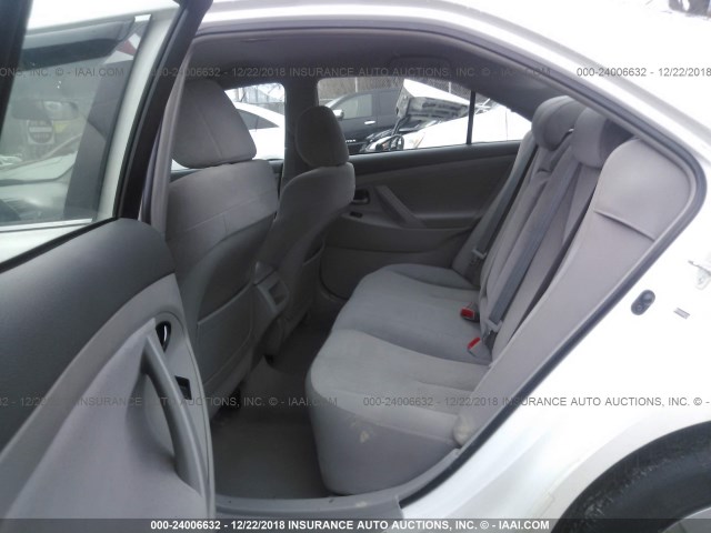 4T1BE46K38U752110 - 2008 TOYOTA CAMRY CE/LE/XLE/SE WHITE photo 8