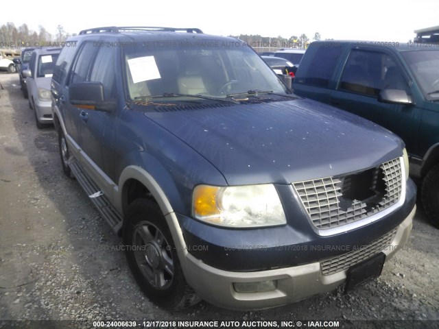 1FMFU17576LA95567 - 2006 FORD EXPEDITION EDDIE BAUER BLUE photo 1