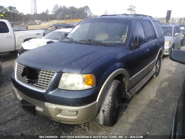 1FMFU17576LA95567 - 2006 FORD EXPEDITION EDDIE BAUER BLUE photo 2