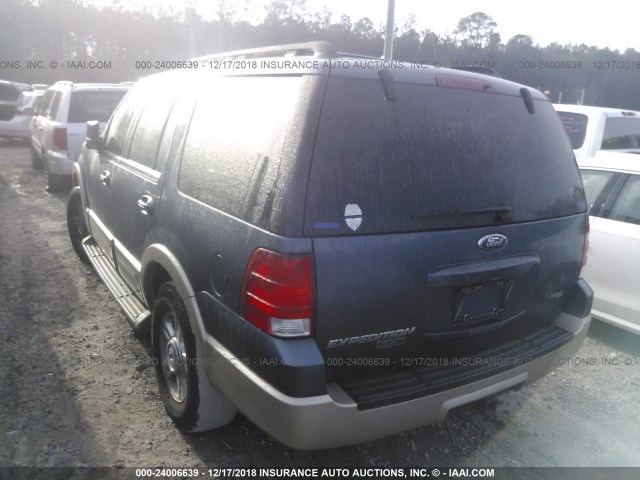 1FMFU17576LA95567 - 2006 FORD EXPEDITION EDDIE BAUER BLUE photo 3