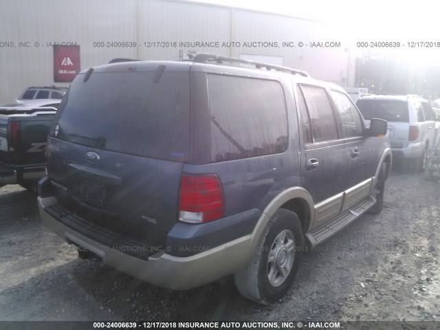 1FMFU17576LA95567 - 2006 FORD EXPEDITION EDDIE BAUER BLUE photo 4