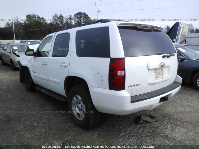 1GNFC23JX9R102200 - 2009 CHEVROLET TAHOE C1500 LT WHITE photo 3