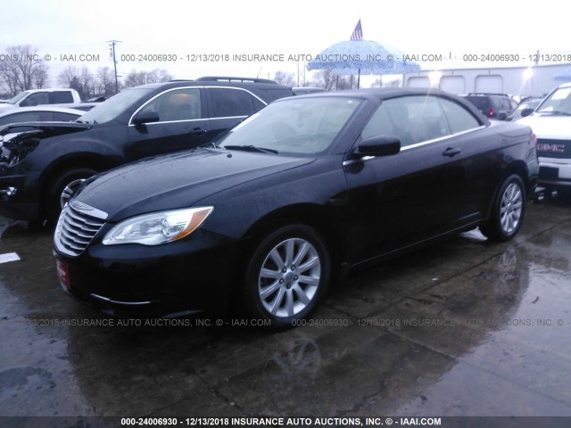 1C3BCBEBXCN123743 - 2012 CHRYSLER 200 TOURING BLACK photo 2