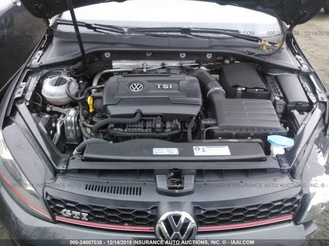 3VWYT7AU7GM065937 - 2016 VOLKSWAGEN GTI S/SE GRAY photo 10