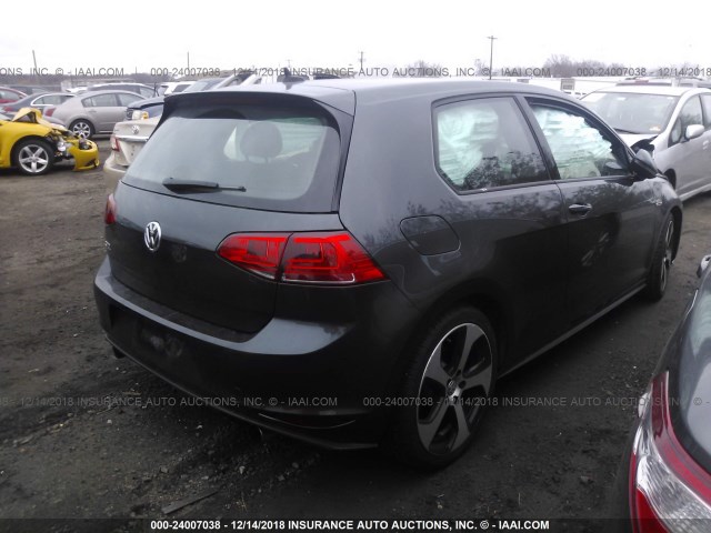 3VWYT7AU7GM065937 - 2016 VOLKSWAGEN GTI S/SE GRAY photo 4