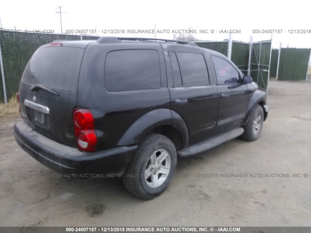 1D4HB48N35F568058 - 2005 DODGE DURANGO SLT BLACK photo 4