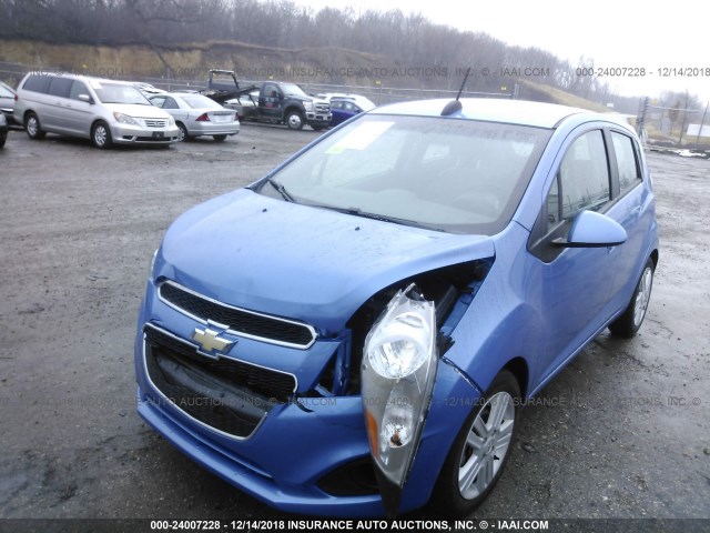 KL8CD6S91FC775343 - 2015 CHEVROLET SPARK 1LT BLUE photo 2