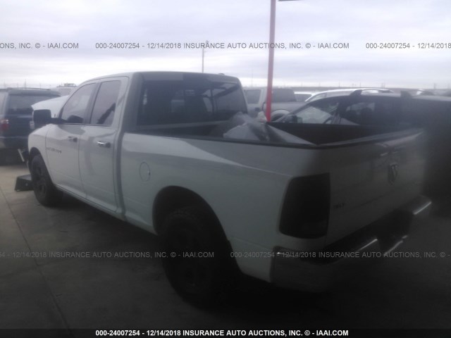 1C6RD6GPXCS189192 - 2012 DODGE RAM 1500 SLT WHITE photo 3