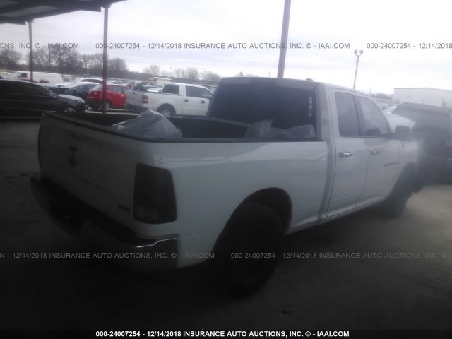 1C6RD6GPXCS189192 - 2012 DODGE RAM 1500 SLT WHITE photo 4