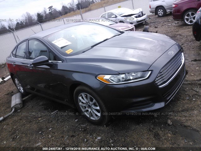 3FA6P0G70GR297392 - 2016 FORD FUSION S GRAY photo 1