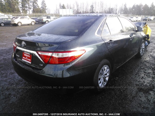 4T4BF1FK5GR520785 - 2016 TOYOTA CAMRY LE/XLE/SE/XSE BLUE photo 4