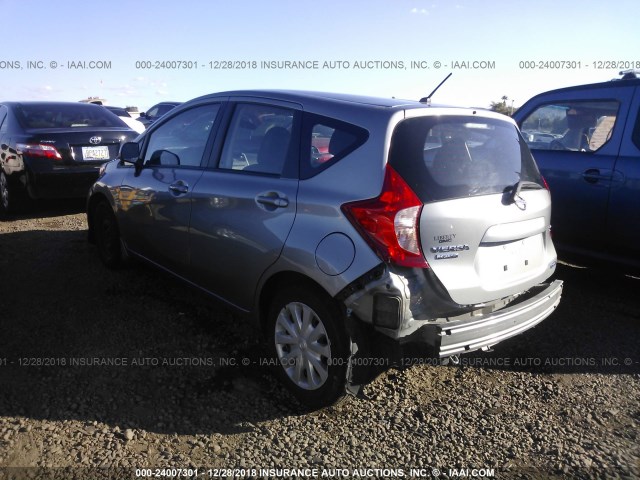 3N1CE2CP3EL421744 - 2014 NISSAN VERSA NOTE S/S PLUS/SV/SL SILVER photo 3