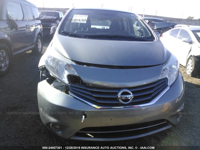 3N1CE2CP3EL421744 - 2014 NISSAN VERSA NOTE S/S PLUS/SV/SL SILVER photo 6