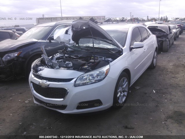 1G11C5SLXFF249436 - 2015 CHEVROLET MALIBU 1LT WHITE photo 2