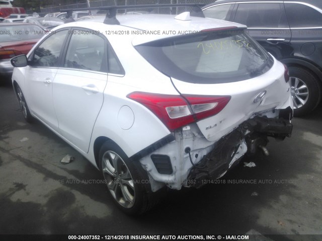 KMHD35LH9EU174023 - 2014 HYUNDAI ELANTRA GT WHITE photo 3