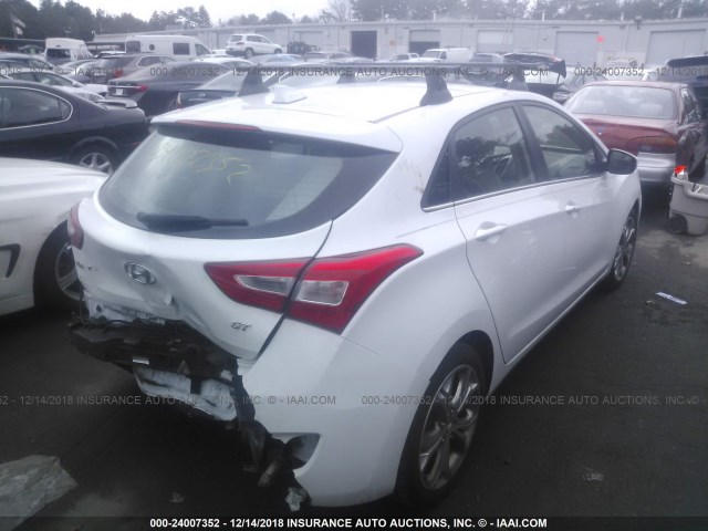 KMHD35LH9EU174023 - 2014 HYUNDAI ELANTRA GT WHITE photo 4