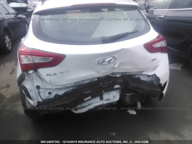 KMHD35LH9EU174023 - 2014 HYUNDAI ELANTRA GT WHITE photo 6