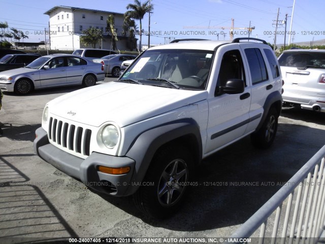 1J8GL48K43W534082 - 2003 JEEP LIBERTY SPORT/FREEDOM WHITE photo 2