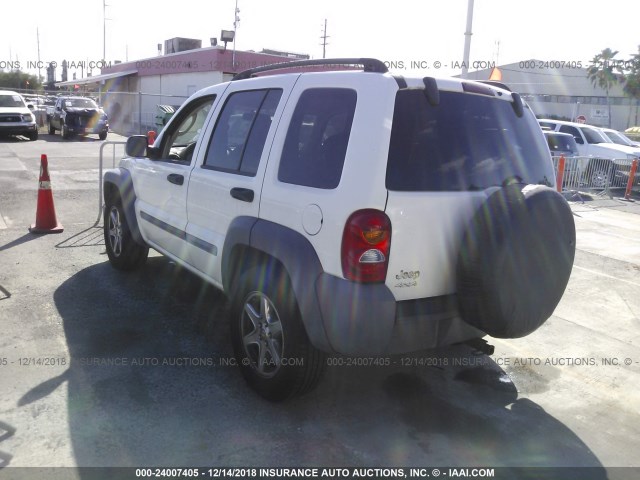 1J8GL48K43W534082 - 2003 JEEP LIBERTY SPORT/FREEDOM WHITE photo 3