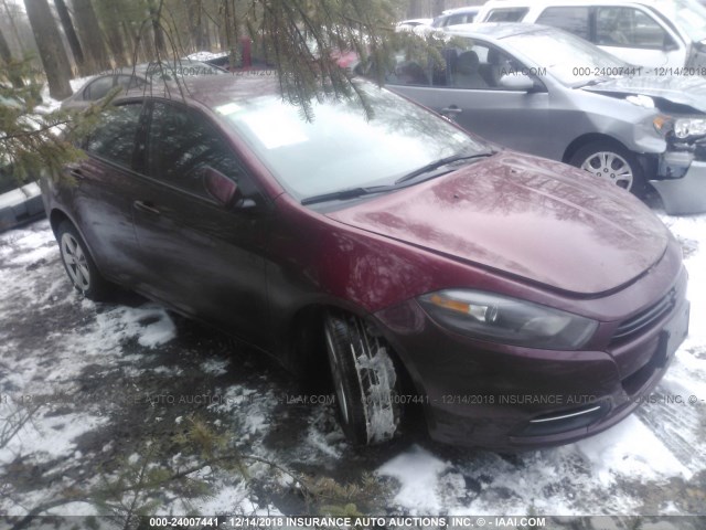 1C3CDFBB2FD374327 - 2015 DODGE DART SXT MAROON photo 1