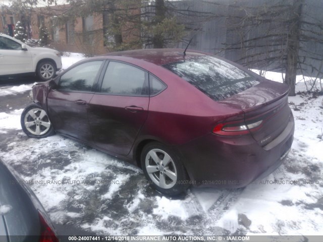 1C3CDFBB2FD374327 - 2015 DODGE DART SXT MAROON photo 3