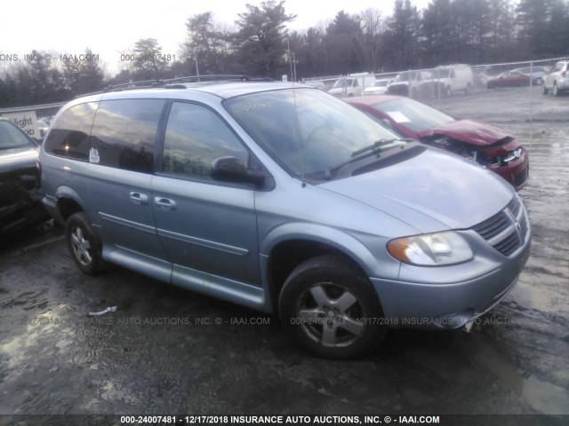 2D4GP44L25R500599 - 2005 DODGE GRAND CARAVAN SXT Light Blue photo 1