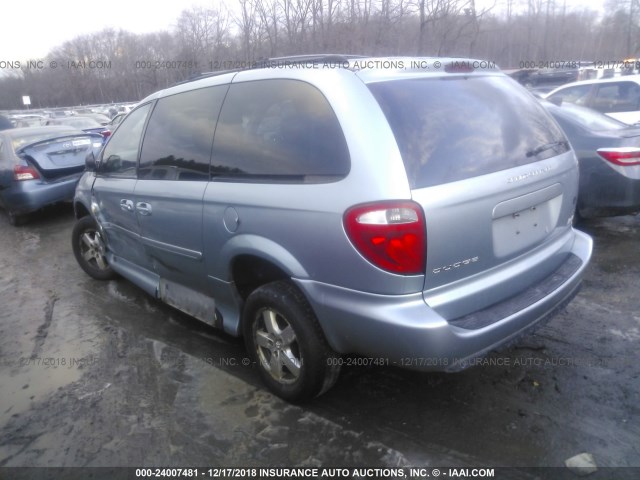 2D4GP44L25R500599 - 2005 DODGE GRAND CARAVAN SXT Light Blue photo 3