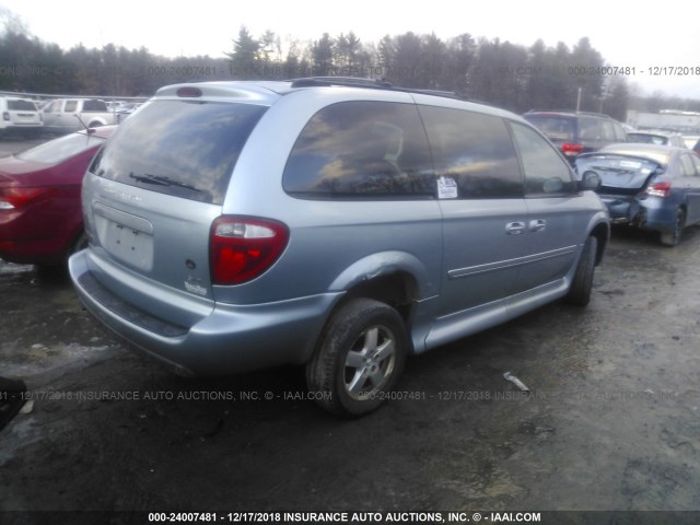 2D4GP44L25R500599 - 2005 DODGE GRAND CARAVAN SXT Light Blue photo 4