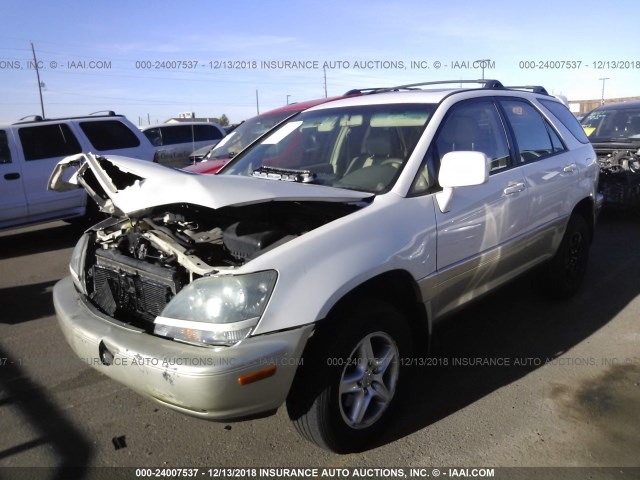 JT6HF10U3Y0128827 - 2000 LEXUS RX 300 WHITE photo 2