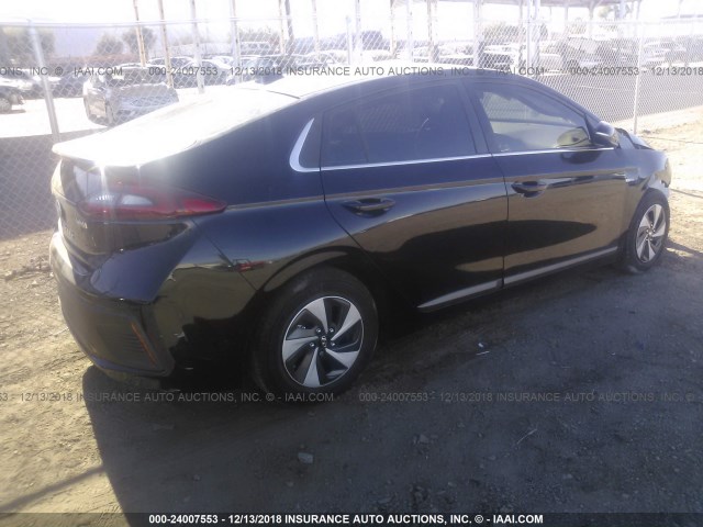 KMHC75LC2HU050037 - 2017 HYUNDAI IONIQ SEL BLACK photo 4