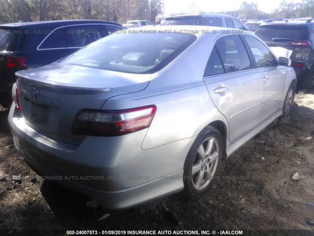 4T1BE46K07U069408 - 2007 TOYOTA CAMRY NEW GENERAT CE/LE/XLE/SE SILVER photo 4
