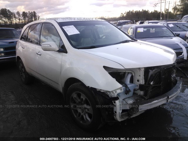 2HNYD28449H523518 - 2009 ACURA MDX TECHNOLOGY WHITE photo 1