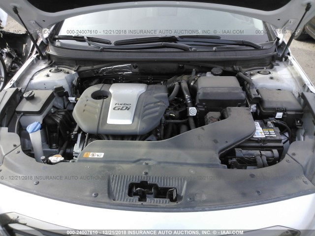 5NPE24AA6FH190297 - 2015 HYUNDAI SONATA ECO SILVER photo 10