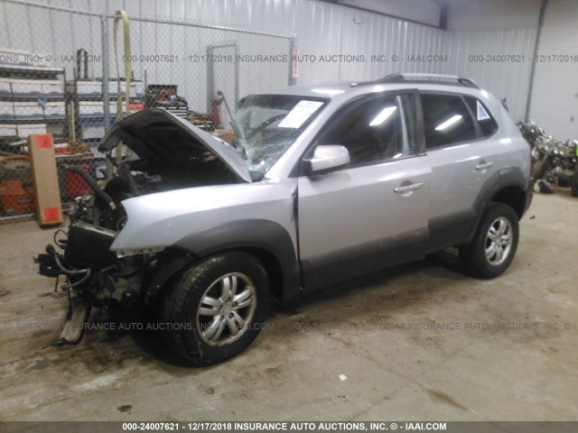 KM8JN72D58U754946 - 2008 HYUNDAI TUCSON SE/LIMITED SILVER photo 2