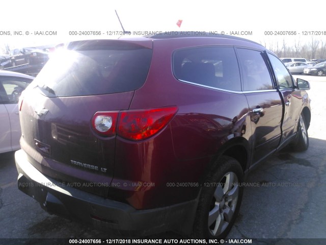 1GNKVGED3CJ200018 - 2012 CHEVROLET TRAVERSE LT RED photo 4