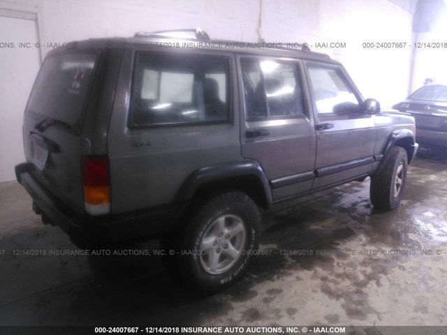 1J4FJ68S7WL132657 - 1998 JEEP CHEROKEE SPORT/CLASSIC GRAY photo 4