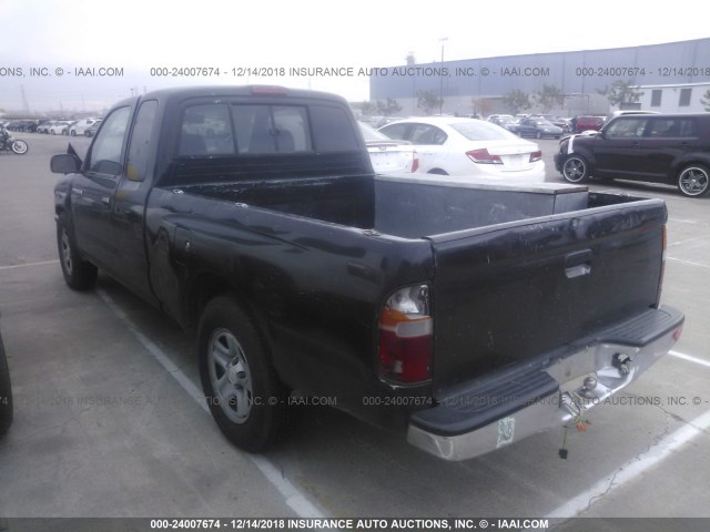 4TAVN52NXWZ066312 - 1998 TOYOTA TACOMA XTRACAB BLACK photo 3