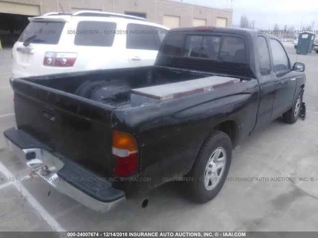 4TAVN52NXWZ066312 - 1998 TOYOTA TACOMA XTRACAB BLACK photo 4